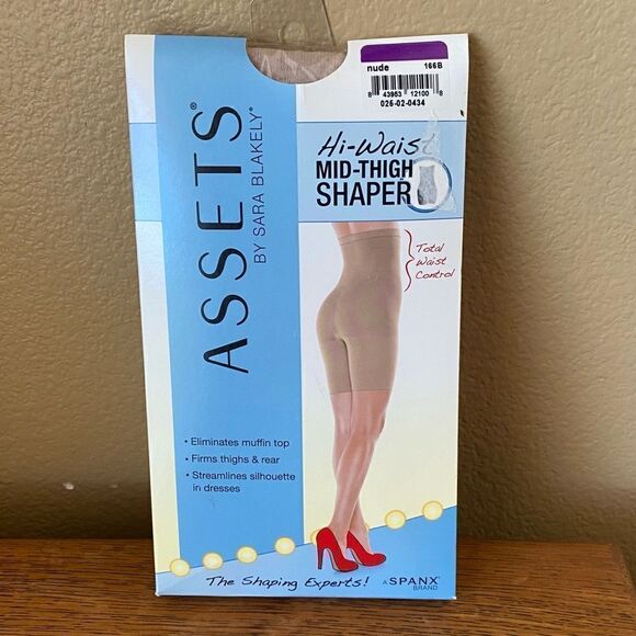 NWT ASSETS by SPANX Nude Mid-Thigh Hi Waist Shaper Plus Size 5 Slimming Sculpt - Picture 4 of 7
